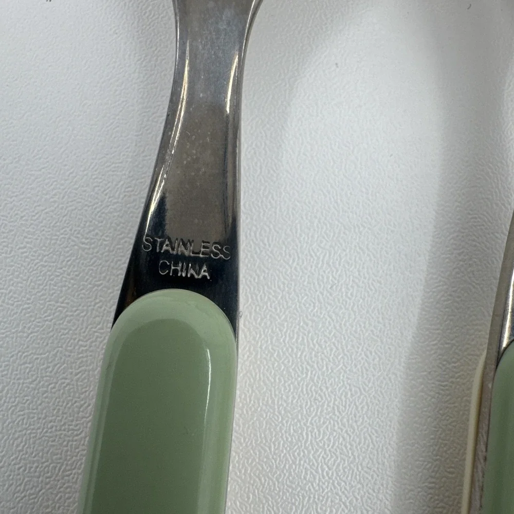 4‎ Pfaltzgraff Flower Garden Salad Forks Plastic/Stainless